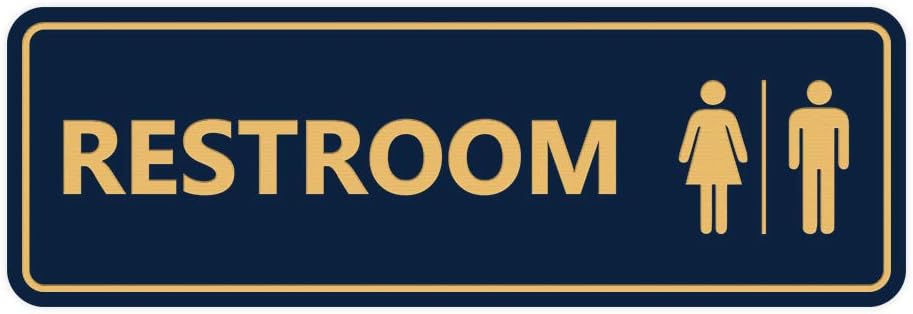 All Gender Restroom Sign Small 10 Pack for Clear Visibility