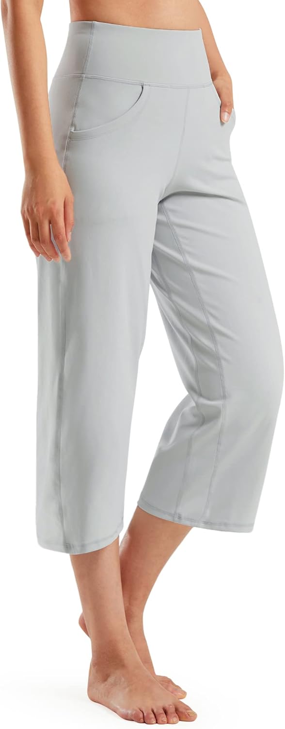 Promover Capri Pants for Women - Comfortable Wide Leg Yoga Wear