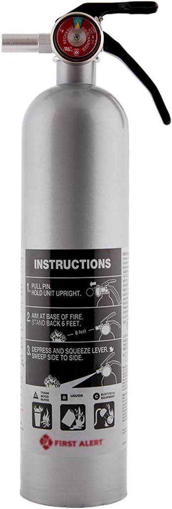 First Alert DHOME1 Rechargeable Fire Extinguisher for Home Safety
