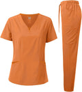 Dagacci Scrubs for Women Set - 4-Way Stretch V-Neck Top and Pants