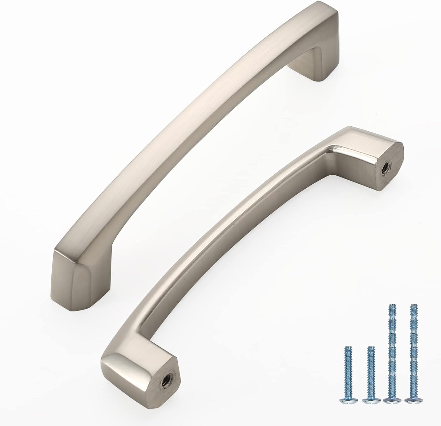 10 Pack 4 Inch Kitchen Cabinet Handles in Brushed Satin Nickel