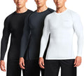 TSLA Men's UPF 50+ Compression Shirts - Cool Dry Long Sleeve Top