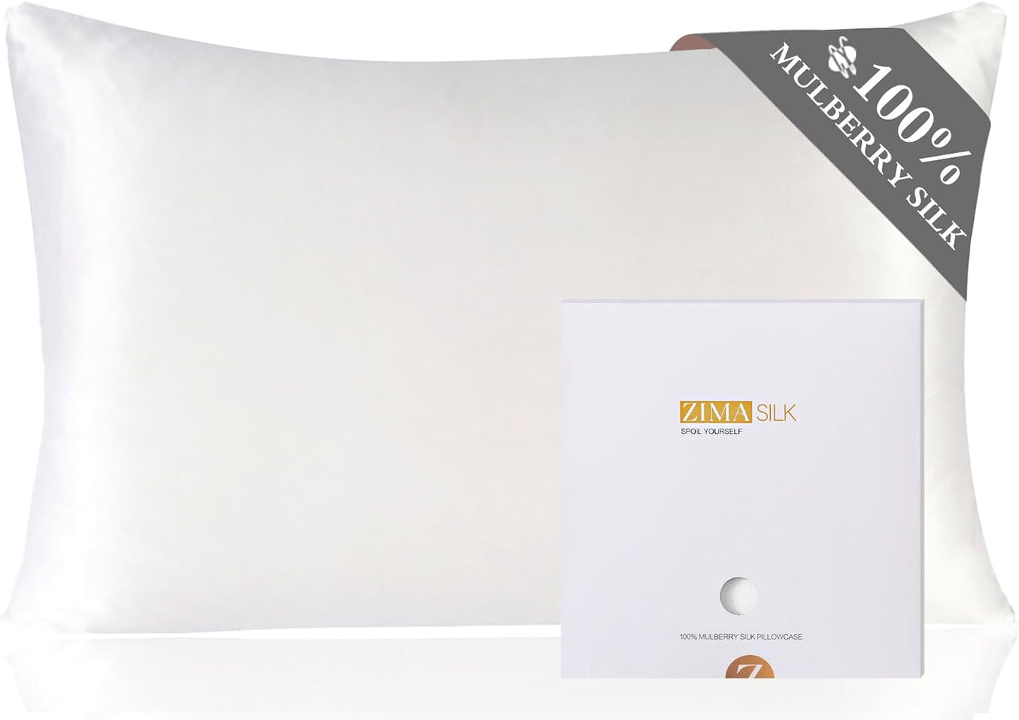 ZIMASILK 100% Pure Mulberry Silk Pillowcase for Hair and Skin