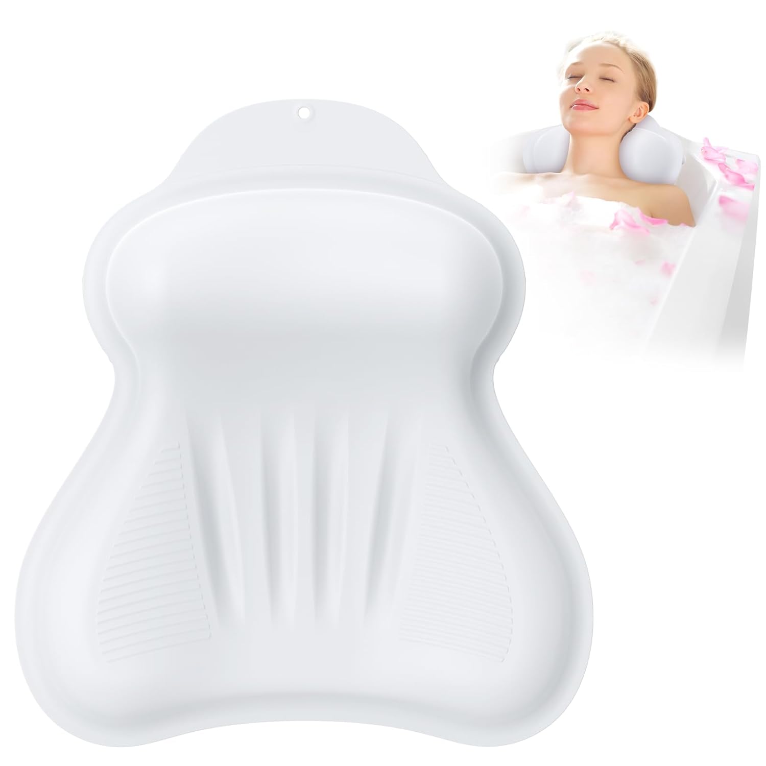 Silicone Bath Pillow for Ultimate Neck and Back Support