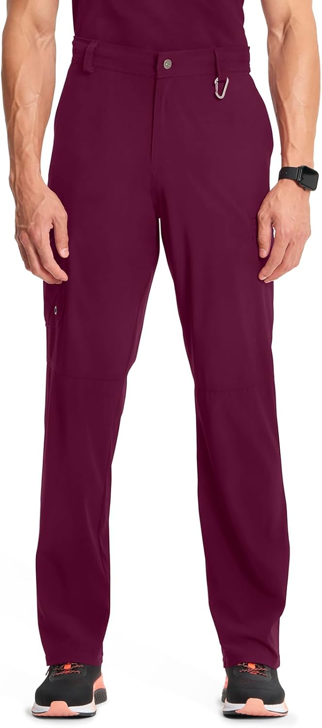 Cherokee Men's Scrub Pants with 6 Pockets and Tapered Leg