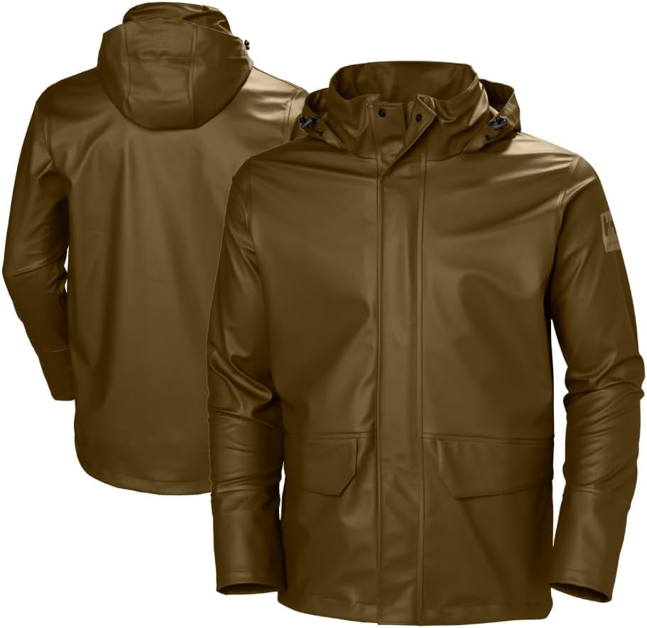 Gale Mens Waterproof Rain Jacket - Heavy-Duty PU Polyester