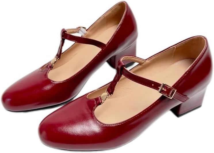 MEOTINA Cute Bow Heels Mary Janes Shoes for Stylish Comfort