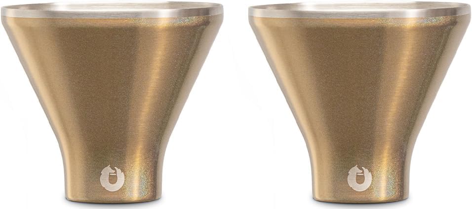 SNOWFOX Premium Vacuum Insulated Martini Glass Set for Icy Drinks