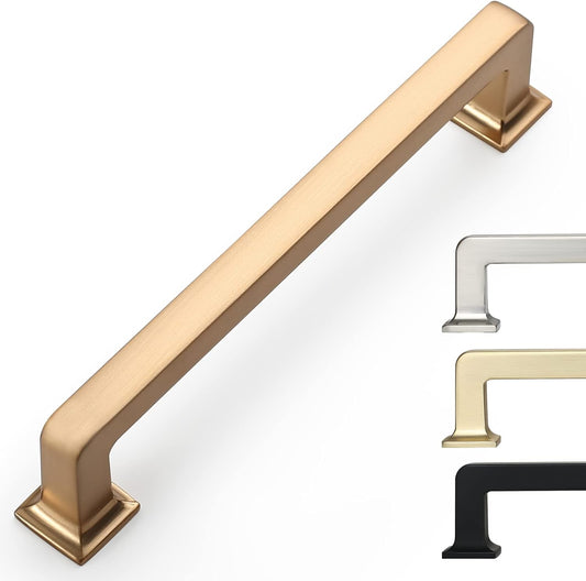 10 Pack 5 Inch Cabinet Handles in Champagne Bronze Finish