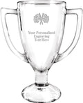 7 in Engraved Glass Cup Trophy - Personalized 3-Line Cup Award