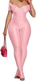acelyn 2 Piece Off Shoulder Tops and Flared Pant Set - Sexy Club Night