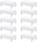 Fixwal 10 Pack White Rectangular Tablecloths 70 x 120 in - Party Ready
