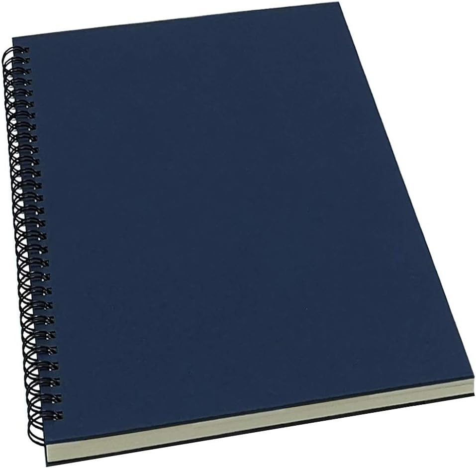YUREE B5 Spiral Notebook, 140 Pages, Kraft Cover, Blue