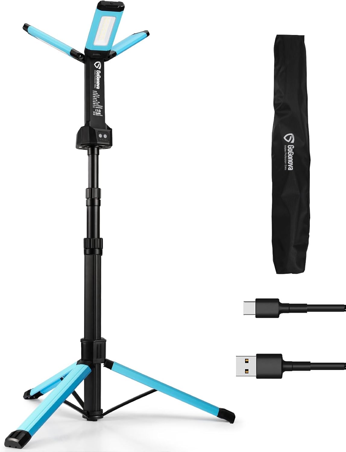 Rechargeable Work Light with Stand for Versatile Illumination
