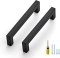Ravinte 25 Pack Square Cabinet Pulls 5 in Black - Modern Matte Finish