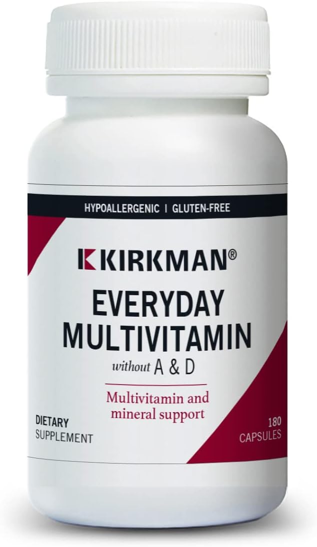 Kirkman Everyday Multivitamin Without A & D - 180 Capsules