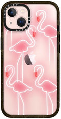 Impact iPhone 13 Case - Neon Flamingo Clear Black 6.6ft Protection