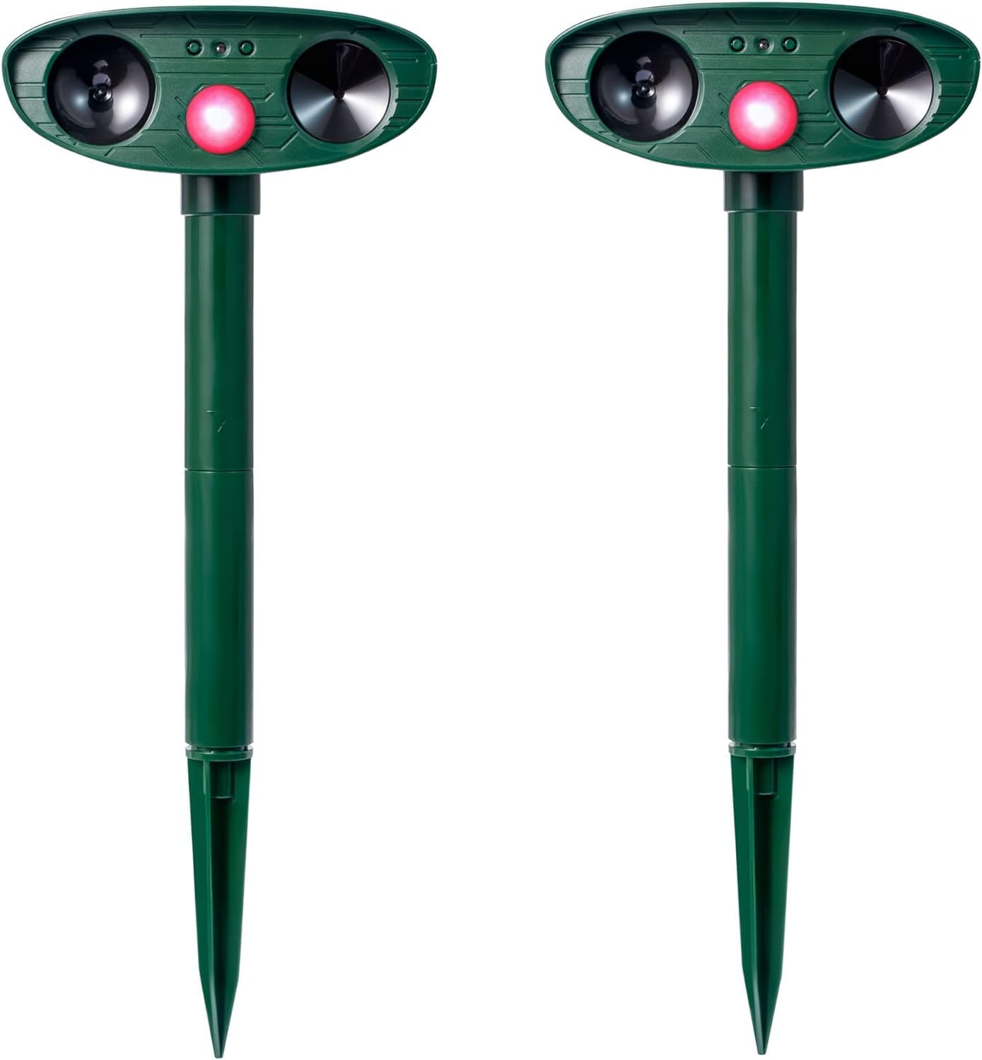 Ultrasonic Animal Repeller 2 Pack Solar Powered Waterproof Devices
