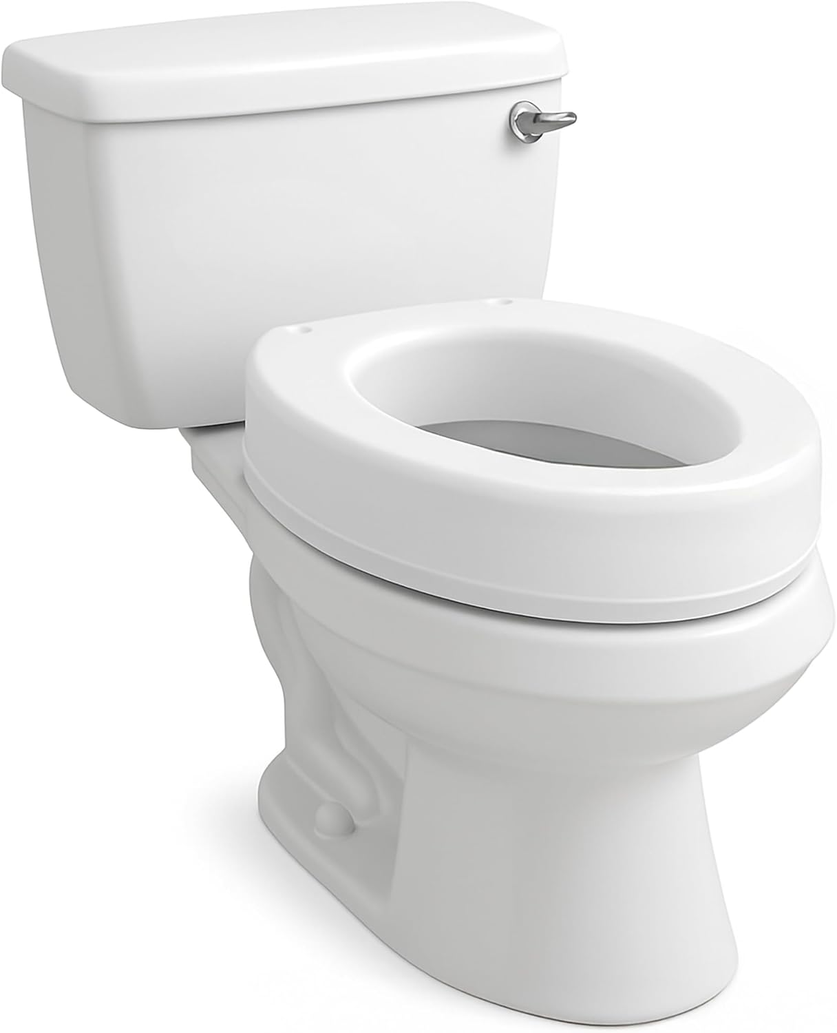 Carex Toilet Seat Riser for Elongated Toilets Adds Comfort