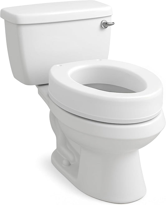 Carex Toilet Seat Riser for Elongated Toilets Adds Comfort