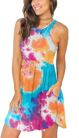LONGYUAN Women's Summer Dress Casual Sundresses with Pockets