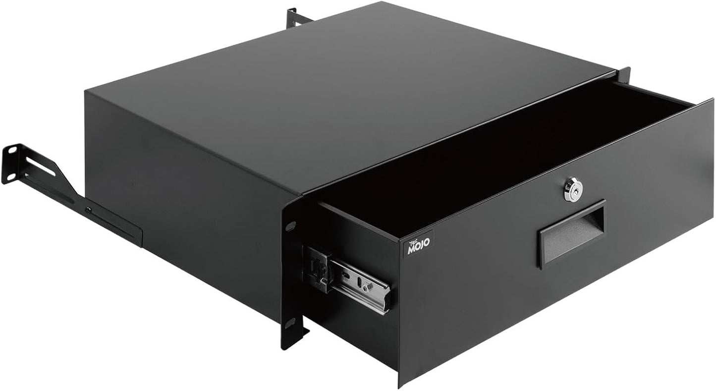 Tecmojo 3U Rack Drawer for 19in Network Equipment and AV Racks