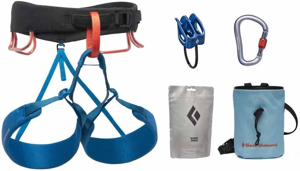 BLACK DIAMOND Mens Momentum Climbing Harness Complete Kit