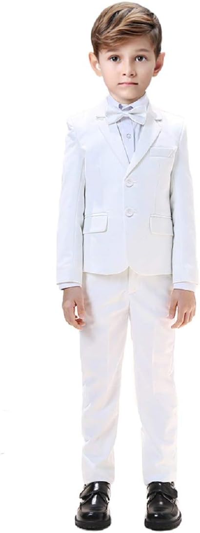 Boys Suits 5 Pieces Slim Fit Blazer Pants for Weddings