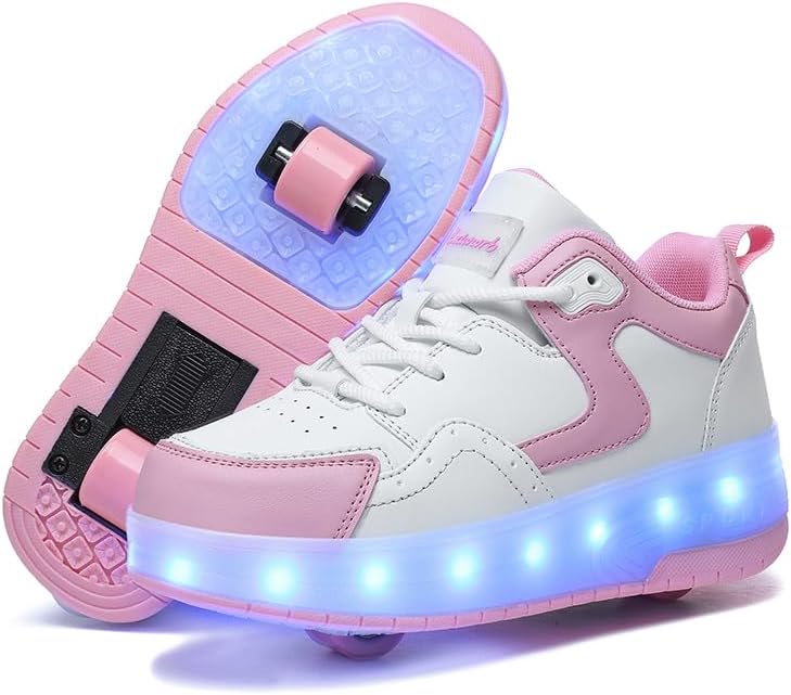 LED Roller Skate Shoes for Kids with Light Up Fashion Design