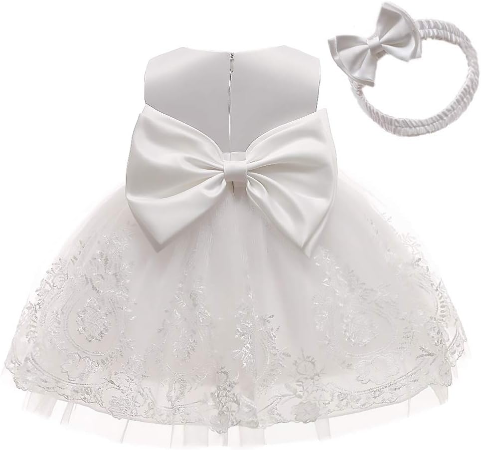 CMMCHAAH Baby Girls Pageant Lace Embroidery Dresses for Toddlers