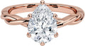 Moissanite Engagement Ring Pear 2 CT Colorless VVS1 - Twisted Vine