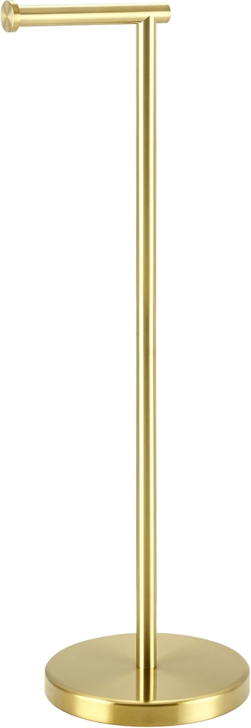 KES Gold Toilet Paper Holder Stand 26in H for Easy Access