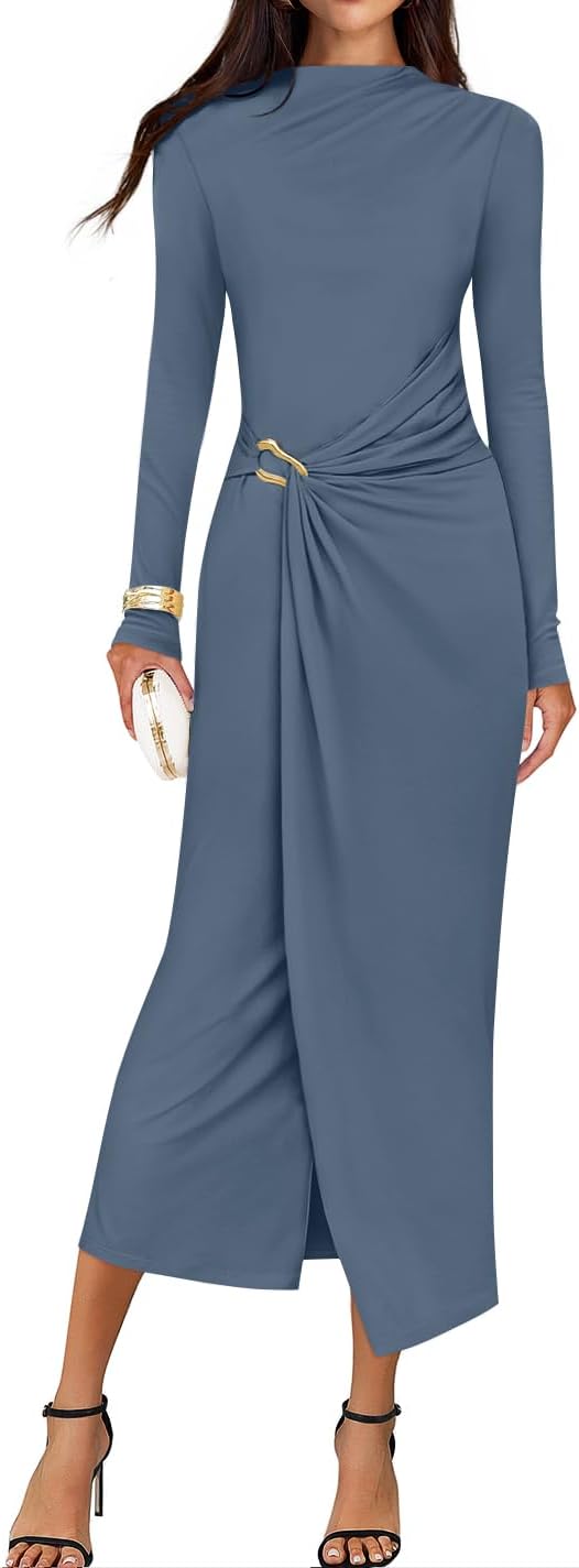 ZESICA Women's Fall Long Sleeve Bodycon Dress for Parties