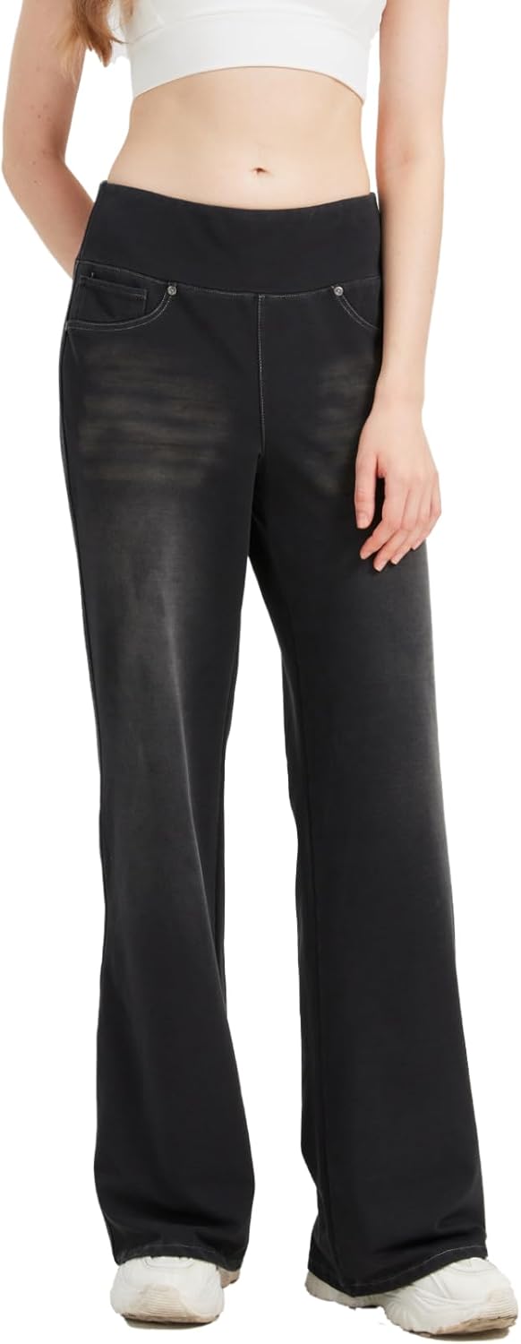 Women's High Waisted Bell Bottom Jeans for Tummy Control Style