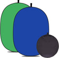 5X3.3ft Reversible Green Blue Muslin Reflector Backdrop - Portable