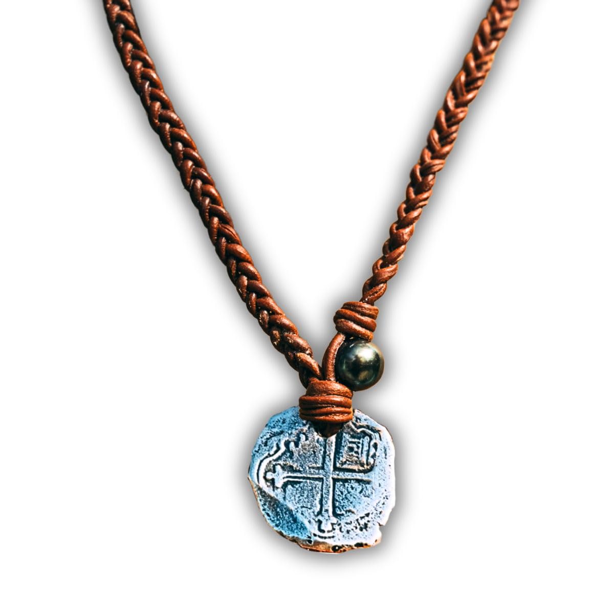 925 Sterling Silver Necklace Pendant with Adjustable Leather Cord