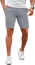 Mens Slim Fit 9ft Inseam Stretch Chino Shorts - Slim Fit for Men