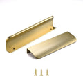 Satanga Edge Finger Pull for Cabinets 10 Pack - Modern Brushed Brass