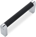 3-3/4 in Matte Black Knurled Cabinet Handles 10 Pack - Durable Upgrade