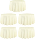 108 Inch Round Tablecloths Set of 5 by LTC Linens for Events