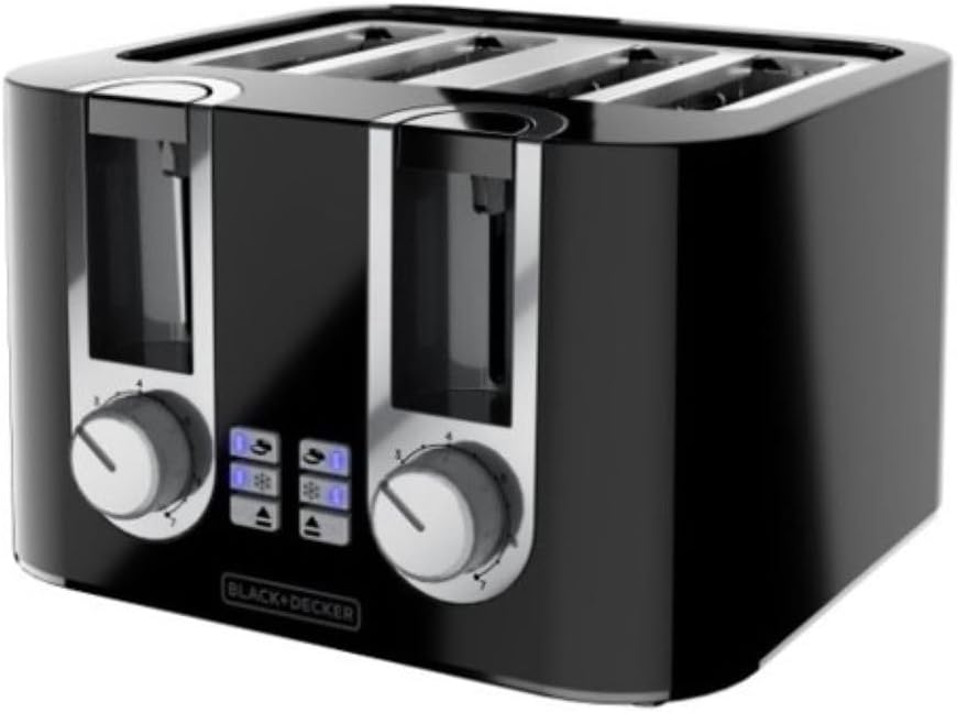 BLACK+DECKER 4-Slice Toaster with 7 Toast Shades and More