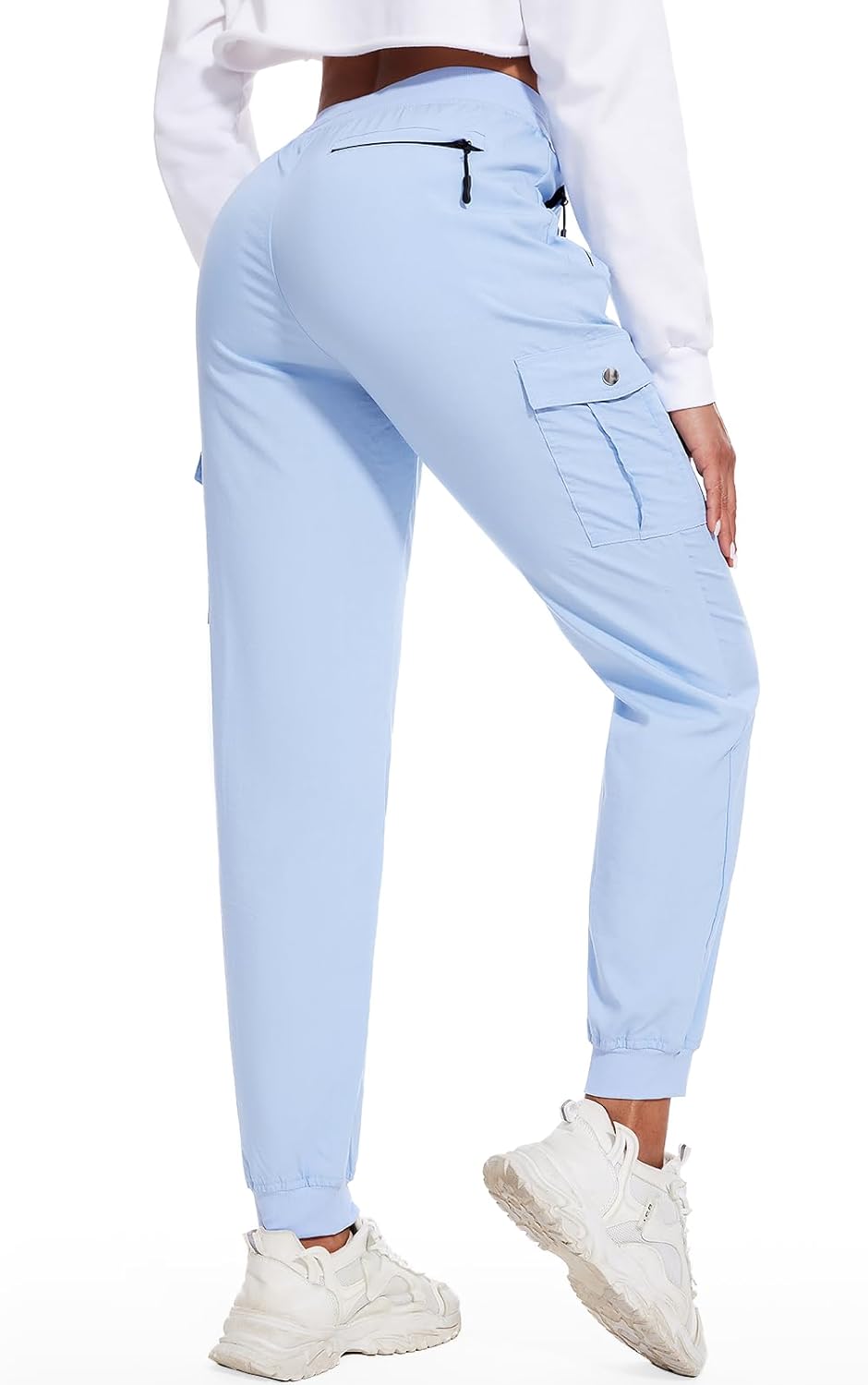 LadyJoy Cargo Pants for Women - Lightweight Summer Joggers