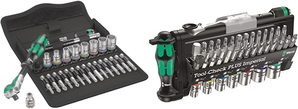 Wera Ratchet Set 28 Pieces 1/4 in Drive Tool-Check Plus