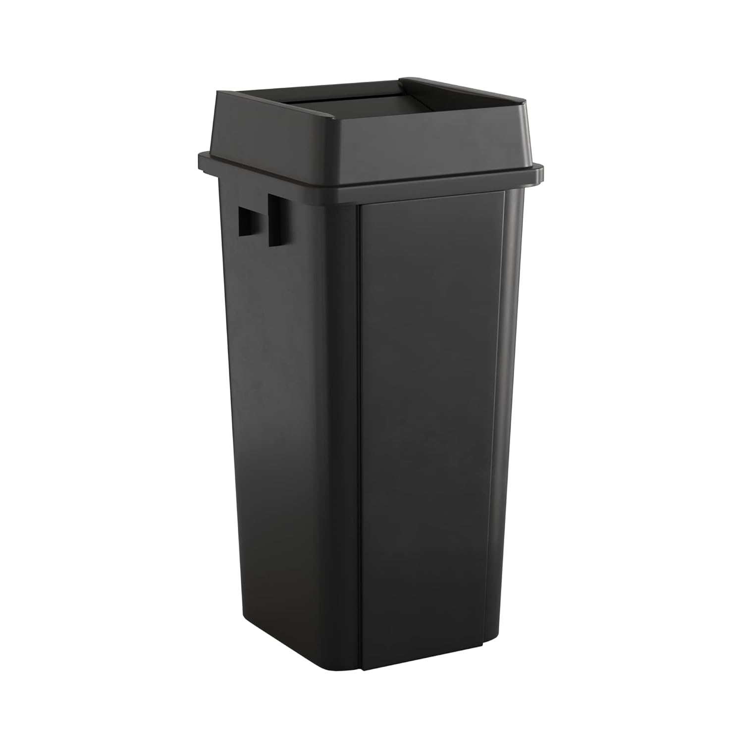 23 Gallon Black Square Commercial Trash Can for Efficient Waste