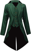 Crubelon Mens Steampunk Vintage Jacket Victorian Frock Coat - Costume
