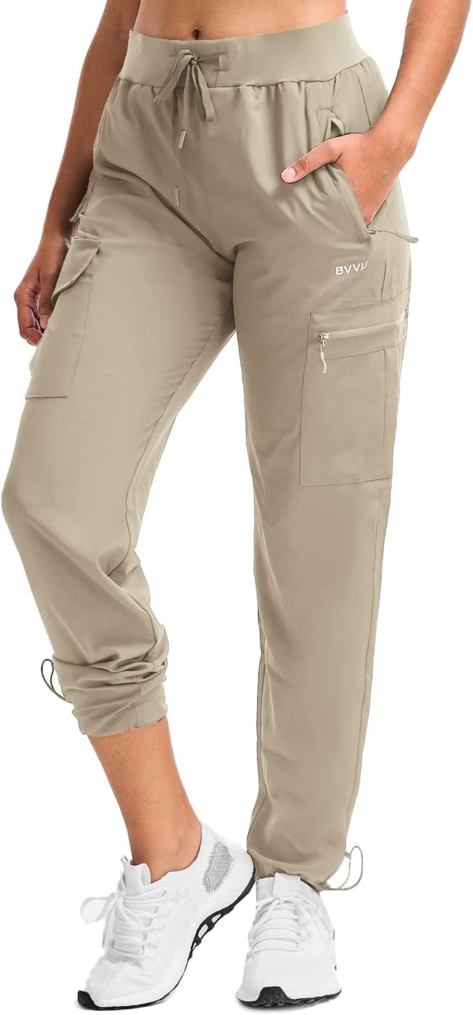 BVVU Women's Hiking Pants Lightweight Quick Dry Outdoor Joggers