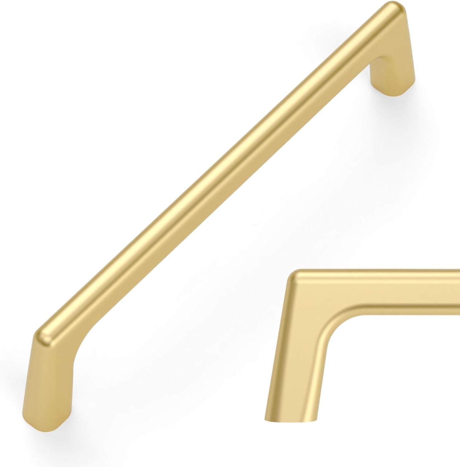 Amerdeco 10 Pack Brushed Gold Cabinet Pulls for Kitchen Use