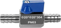 Beduan 3/4ft Hose ID Barb Ball Valve - Stainless Steel Mini Shut Off