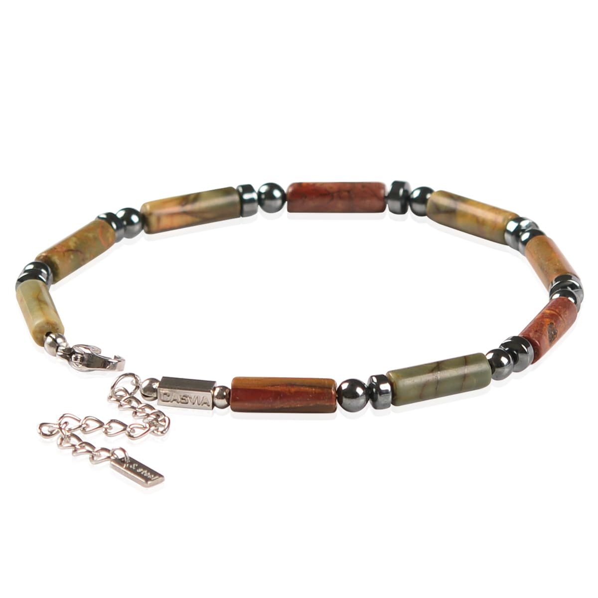 Original Beaded Bracelets for Men with Picasso Jasper Design