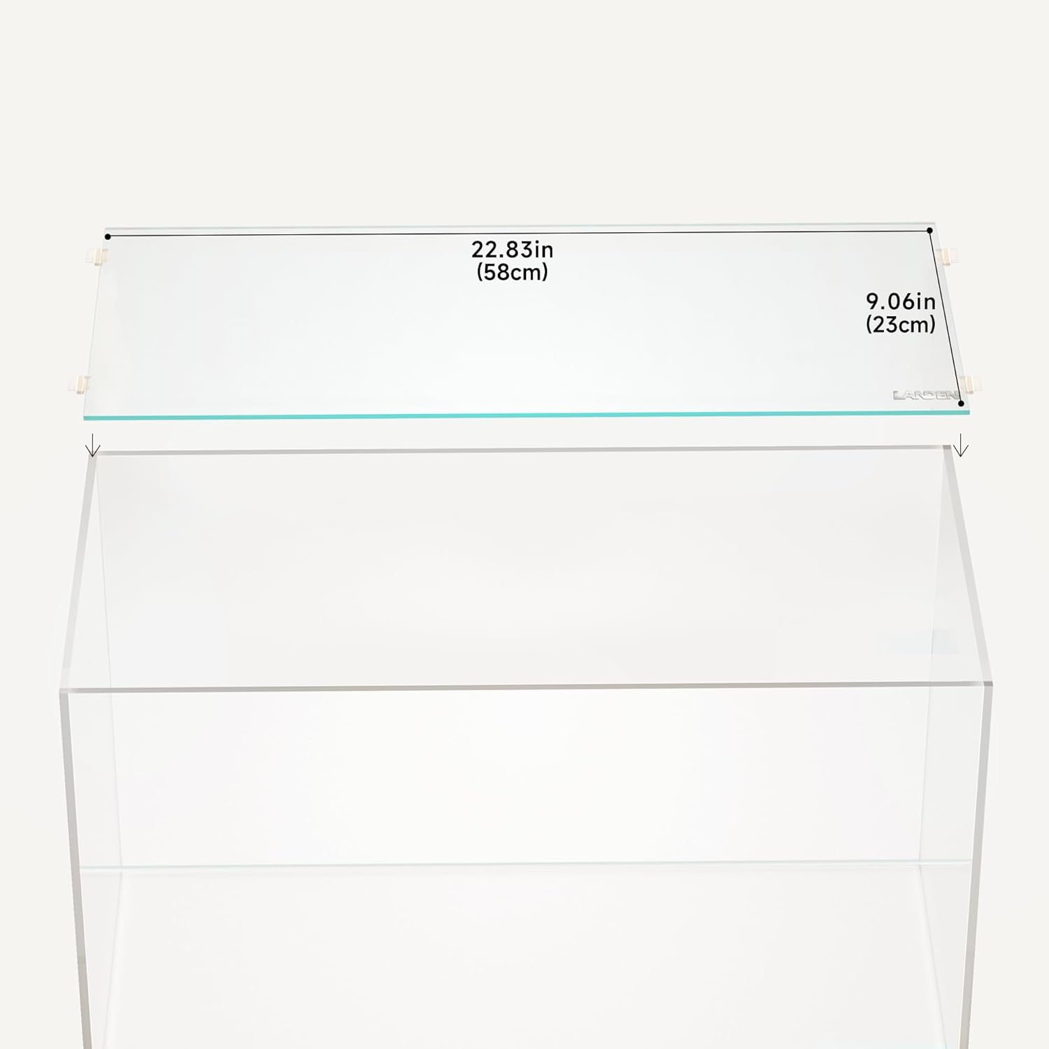 Landen 4mm Thick Clear Glass Aquarium Lid for 583-585mm Tanks